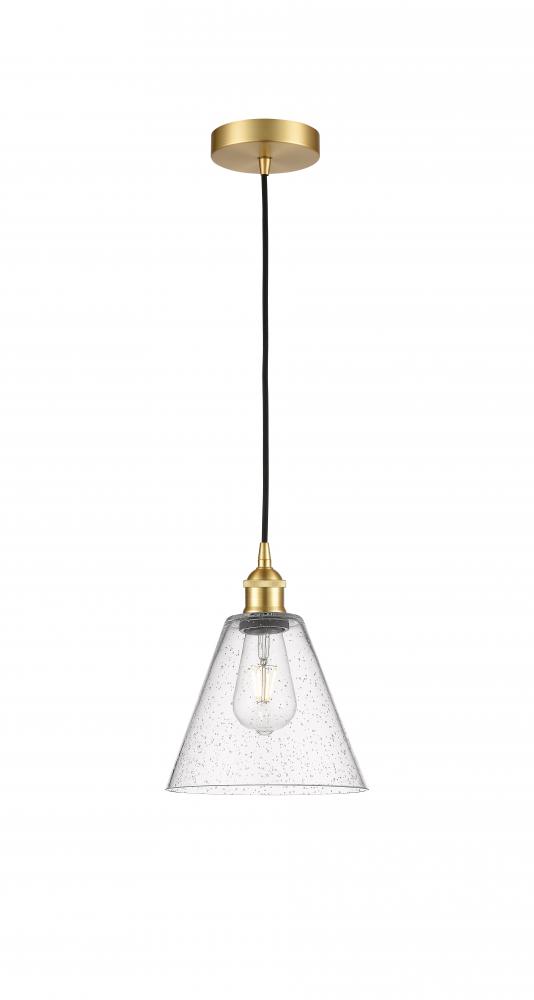 Berkshire - 1 Light - 8 inch - Satin Gold - Cord hung - Mini Pendant