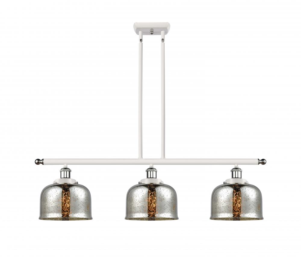 Bell - 3 Light - 36 inch - White Polished Chrome - Stem Hung - Island Light