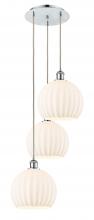 Innovations Lighting 113B-3P-PC-G1217-10WV - White Venetian - 3 Light - 17 inch - Polished Chrome - Cord Hung - Multi Pendant