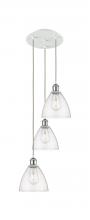 Innovations Lighting 113B-3P-WPC-GBD-754 - Bristol - 3 Light - 14 inch - White Polished Chrome - Cord Hung - Multi Pendant