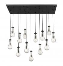  154BK-451-1P-BK-G451-5CL-20 - Owego - 13 Light - 54 inch - Matte Black - Multi Pendant