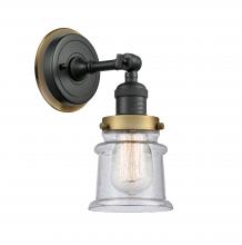 Innovations Lighting 203BK-BPBB-HRBB-G184S - Canton - 1 Light - 5 inch - Matte Black - Sconce