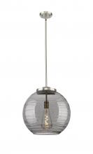 Innovations Lighting 221-1S-SN-G1213-16SM-BB-95-LED - Athens Deco Swirl - 1 Light - 16 inch - Brushed Satin Nickel - Cord hung - Pendant