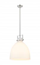  411-1SL-PN-G412-16WH - Newton Bell - 1 Light - 16 inch - Polished Nickel - Pendant