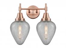 Innovations Lighting 447-2W-AC-G165-LED - Geneseo - 2 Light - 16 inch - Antique Copper - Bath Vanity Light