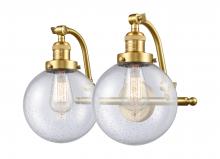 Innovations Lighting 515-2W-SG-G204-8-LED - Beacon - 2 Light - 18 inch - Satin Gold - Bath Vanity Light