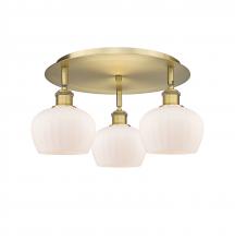  516-3C-BB-G91 - Fenton - 3 Light - 18 inch - Brushed Brass - Flush Mount