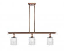  516-3I-AC-G559-5SDY - Bridal Veil - 3 Light - 36 inch - Antique Copper - Cord hung - Island Light