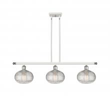 Innovations Lighting 516-3I-WPC-G555-8CL - Ithaca - 3 Light - 36 inch - White Polished Chrome - Cord hung - Island Light