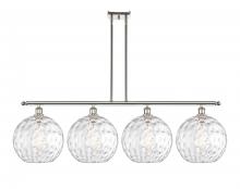 Innovations Lighting 516-4I-PN-G1215-12 - Athens Water Glass - 4 Light - 50 inch - Polished Nickel - Stem Hung - Island Light