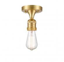 Innovations Lighting 517-1C-SG-LED - Bare Bulb - 1 Light - 5 inch - Satin Gold - Semi-Flush Mount