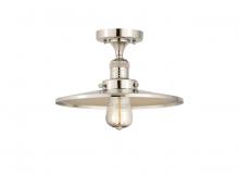 Innovations Lighting 517-1CH-PN-MFR-PN-12-LED - Railroad - 1 Light - 12 inch - Polished Nickel - Semi-Flush Mount