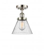 Innovations Lighting 916-1C-PN-G44-LED - Cone - 1 Light - 8 inch - Polished Nickel - Semi-Flush Mount