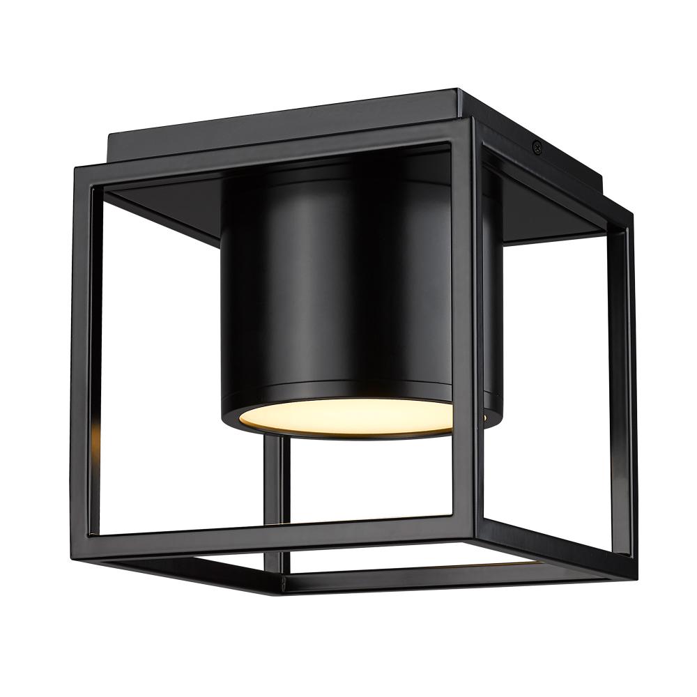 Desmond Flush Mount - 7" in Matte Black with Matte Black Shade