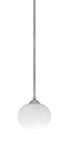 Toltec Company 560-GP-212 - Zilo Stem Mini Pendant, Graphite Finish, 7" White Muslin Glass