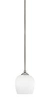 Toltec Company 560-GP-4811 - Zilo Stem Mini Pendant, Graphite Finish, 6" White Marble Glass