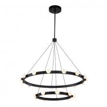 Kuzco Lighting Inc CH63436-BK - Rezz 36-in Black LED Chandeliers