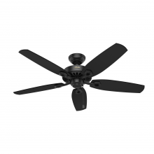 Hunter 53243 - Hunter 52 inch Builder Matte Black Ceiling Fan and Pull Chain