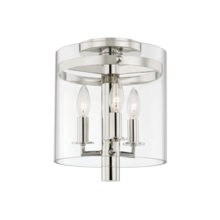 Hudson Valley 1303-PN - 3 LIGHT FLUSH MOUNT