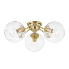 Hudson Valley 8025-AGB - 3 LIGHT SEMI FLUSH