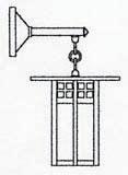 Arroyo Craftsman GB-9SAAM-S - 9" glasgow wall mount with straight arm