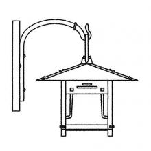 Arroyo Craftsman PDB-9GRC-RB - 9" pagoda wall bracket