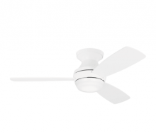 Visual Comfort & Co. Fan Collection 3IKR52RZWD - Ikon 52" Dimmable Integrated LED Indoor Matte White Hugger Ceiling Fan with Light Kit