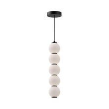 Alora Lighting PD531515MBOP - Bijou 5-in Matte Black/Opal Matte Glass LED Pendant