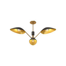 Alora Lighting PD550336MBAG - Oscar 36-in Aged Gold/Matte Black 3 Lights Pendant