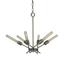  3076 SB - 6-Light Satin Brass Quasar Chandelier